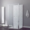 Duschabtrennung U-Form 120x90 x 197 cm Duschkabine U Form U-Kabine ecke Dusche Glas 3 Seitig Pendeltür Seitenwand begehbare Duschtrennwand Freistehend Dreiteilig Sicherheitsglas 6 mm NANO Beschichtung