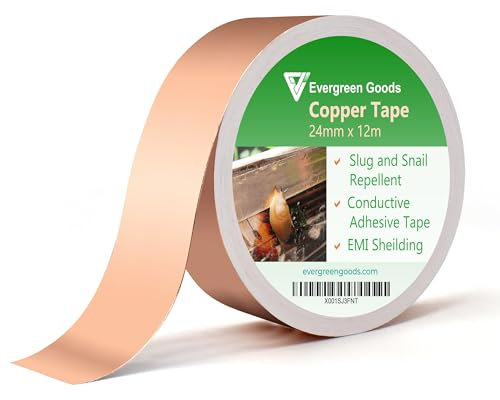 EVG Kupfer Schneckenabwehrband 24mm x 12m, 2 Rollen, gegen Schnecken