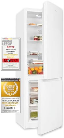Exquisit Kühl-Gefrierkombination KGC320-95-E-040C weiss | 315 L Nutzinhalt | 60cm Breite | Kühl-Gefrier-Kombination | Türanschlag wechselbar