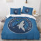 GOOSMI Minnesota Timberwolves 3D Druck Bettbezüge Mit Kissenbezug 3 Teilig Betten Set Mikrofaser NBA Team Logo Bettbezug Bettwäsche Set Mit Reißverschluss Für Erwachsene Kinder King（220x240cm）