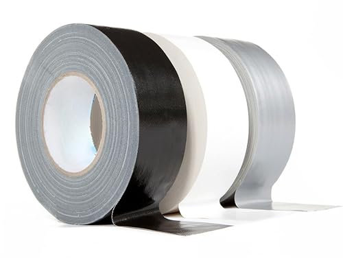 SDTOOLS - Gaffer Tape 50mm x 50m Heavy Duty Cloth Waterproof Gaffa Duct Tape Strong Adhesive Water Resistance Multi-Use Indoor Outdoor Repair Wrap (Pack 1, Black)