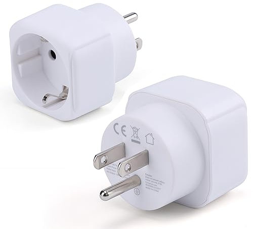 (2er Pack) Powersky Reiseadapter Adapter Amerika, EU auf US, Reisestecker Deutschland stecker, für USA Kanada Mexiko Thailand Jamaika Brasilien Wand Steckdosen Steckdosenadapter