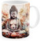 SpecialMe® Tasse Yoga Bouddha Mandala Bouddhisme Motifs Sprirtuels Namaste Aquarelle Illustration Aquarelle Tasse Cadeau Bouddha 1 Blanc Standard
