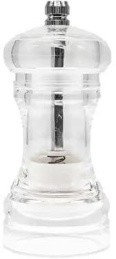 IBERA HOME Molinillo de Sal y Pimienta Manual - Acrílico Transparente, Molienda de Cerámica, Multiusos - 122g, Diseño Elegante y Duradero para Cocina y Comedor