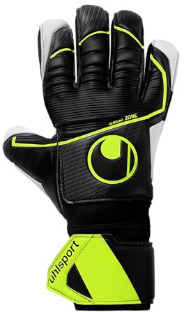uhlsport Supersoft HN Flex Frame, Kinder und Erwachsene Torwarthandschuhe, Noir/Jaune Fluo, 11 -