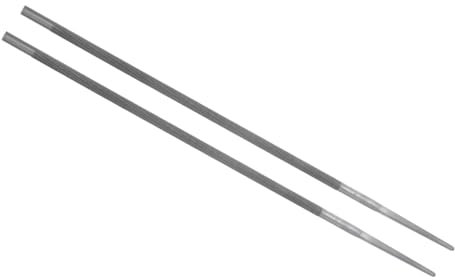 CoCud Chainsaw File, 13/64 File Teeth 9.65 Total Length, High Carbon Steel Double Cut Sharpener - (Applications: for Object Repair), 2-Pieces