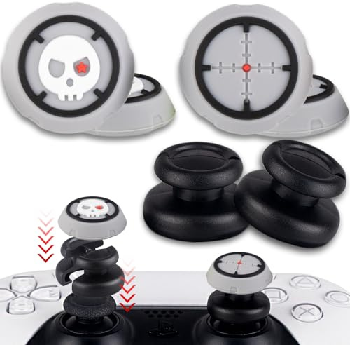 PlayRealm 2 x Daumenstick-Verlängerung und 4 x Daumengriff für PS5- und PS4-Controller (Ziel)