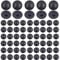 50PCS Black Screw Cover Caps,Screw Covers Black Plastic Diameter 12MM Plastic Cross Head Screw Cover Caps,Over Caps Rubber Dust Washer Flip Tops for Furniture, Wardrobe, Cabinet Shelf