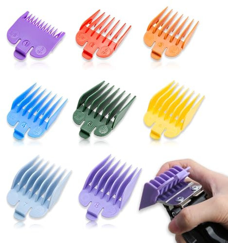 8 Stück Haarschneidemaschine Aufsätze,Aufsätze Aufsteckkamm Set für Wahl Haarschneidemaschine Magic Clip Trimmer Rasierer Haarschneideaufsätze, Wahl Aufsätze, Ersatzkammsatz