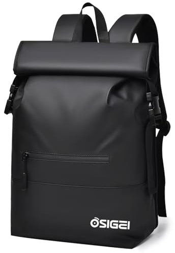 OSIGEI RollTop Rucksack Herren Damen 21L-28L Fahrradrucksack LaptopRucksack Schulrucksack Wasserdicht Backpack Daypack für Schule, Fahrradfahren, Freizeit und Reise