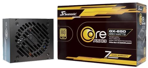 Seasonic Core GX ATX 3 2024 650W Fully Modular 80+ Gold PCIE 5.1 Power Supply/PSU ATX3.1