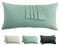 RUIKASI Kissenbezug 40 x 80 Baumwolle 2er Set - Kopfkissenbezug 40x80 Grün mit Reißverschluss Bezug für Kissen 40x80cm Salbeigrün, Cotton Pillow Cover Pillowcase