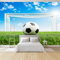 Fototapete Sport Fußball Gras 3D EFFEKT Fototapete Wandbild Wandtapete UV-Beständig 400 x 280 cm für Wohnzimmer Schlafzimmer Flur Vliestapete Wandtapete Motivtapeten Wanddeko Grün