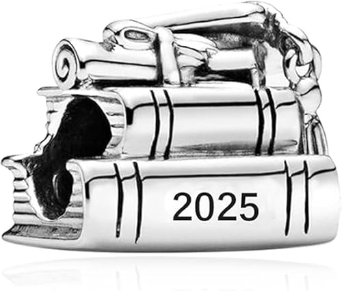 TCZNAF Diplômé 2025 Charme Livre de Graduation Pendentif compatible Avec Bracelet Européen Collier Graduation Cadeau