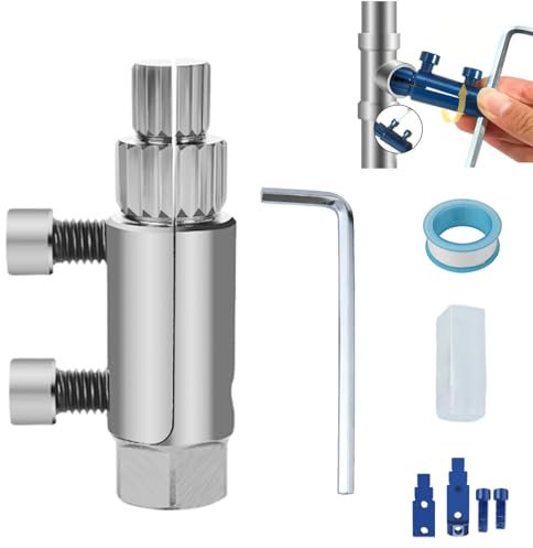 Broken Pipe Thread Extractor, Broken Faucet Removal Tool, Broken Valve Thread Extractor, Stripped Screw Removal Tools, Out Bolt Extractor Kit (Silver)