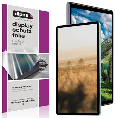 dipos I 2x Pellicola Protettiva compatibile con Mediacom SmartPad Iyo 8 Pellicola di Protezione cristallo