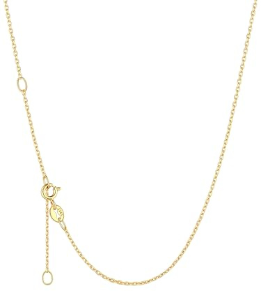 ChicSilver Kette Silber 925 Damen Mädchen, Massiv Ankerkette 1.1mm/1.5mm | Silber/Gold 40/45/50/55/60cm lang Goldkette Silberkette Damen 925 ohne Anhänger Panzerkette Halskette Damen Sterling Silber
