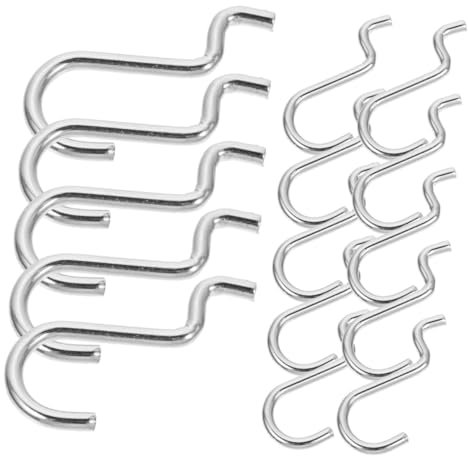 ERINGOGO 24 Stück Lochwandhaken Aus Robustem Eisen Universelle J-haken Zum Aufhängen Garagen Und Werkstatt Organizer