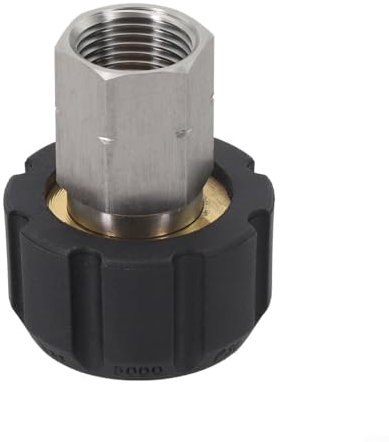 M22 12/14mm Stainless Steel Adapter for Pressure Washer, Converts to 1/4'' 3/8'' (M22 15)