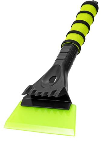 BeiHeng Eiskratzer, 13 cm breite TPU-Klinge, keine Kratzer, Eis, Schnee, Frost, Entfernung, Auto, Windschutzscheibe, Schneeschaufel, Scheibenwischer, Auto-Essentials für LKW, Vans, SUV