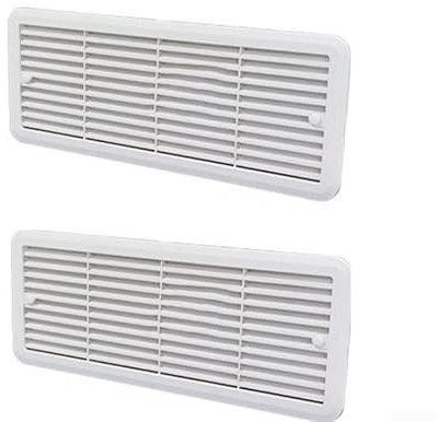 CWOQOCW Lot de 2 grilles d'aération pour camping-car Thetford - 83 mm x 186 mm - 62445480 (2 pièces) - Blanc