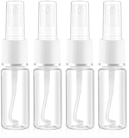 IANFAN 4 Stück Sprühflasche Transparente, 20ml Sprühflaschen Klein zum Befüllen Feinen Nebel Sprühflasche Leer Tragbar Parfumzerstäuber Zerstäuber Reise Zerstäuber für Wasser Alkohol Parfüms