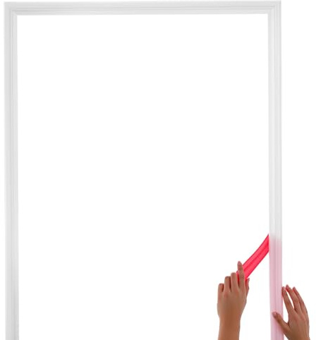 QWORK® Zierleisten Selbstklebend, 40MM X 6M Stuckleisten Wand, Wandleiste Abziehen und Aufkleben, für DIY-Dekor an Schrank, Tür, Spiegel