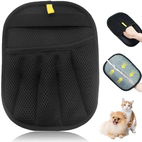 MENGON Fellmagnet Handschuh, Pet Hair Remover Gloves Fellmagnet Handschuhe Doppelseitig Wiederverwendbare Tierhaarentferner Handschuhe für Kleidung, Sofa,Teppich (03, 1 Stück)