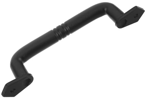 HOLIDYOYO Poignée de Porte Coulissante en Fer Forgé Noir Style Rustique Américain Poignée Encastrée Double Face pour Porte de Grange Quincaillerie Robuste Résistante Coulissantes