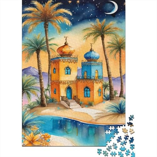 Puzzles 1000 Teile Magischer Wüstenpalast Puzzles 70x50cm/1000pcs Für Erwachsene Und Kinder Stressabbau Spielzeug Familienpuzzle DIY Karton