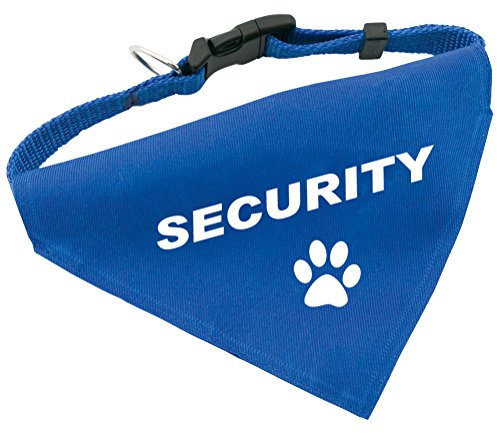 Hunde-Halsband mit Dreiecks-Tuch SECURITY, längenverstellbar von 32 - 55 cm, aus Polyester, in blau