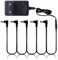 SONICAKE Daisy Chain Kabel Gitarre Bass Zubehör 9V DC 1000mA 1A Pedal Stromversorgung Adapter & 5 Fach rechtwinklingem Stecker Daisy Chain Strom Kabel
