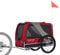 DOGGYHUT® Premium XL Hundefahrradanhänger bis 45 kg Fahrradanhänger für Hunde Hundeanhänger für Fahrrad große Hunde 80103 (ROT/SCHWARZ)