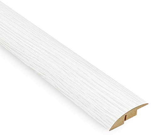Ramp Edge Threshold Door Bar Trim Profile for Laminate and Wood Flooring (2400mm, White Oak)
