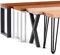 LAMO Manufaktur Sitzbank Esszimmer Holzbank Bettbank 30x160x47 cm, Möbelfüße Simple Anthrazit/Dunkel, LSB-01-A-004-160-7016S