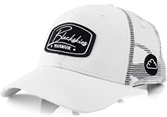 Blackskies® Race Gorra de béisbol | Hombres Damas Visera Premium Snapback Trucker Cap Gorra Blanco
