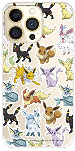 Schutzhülle für iPhone 14 Pro von Pokémon, Eevee Evolutions, zum Schutz Ihres Handys, flexibles Silikon, offizielles Lizenzprodukt von Pokémon