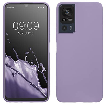 kwmobile Custodia Compatibile con TCL 40 SE Cover - Back Case per Smartphone in Silicone TPU - Protezione Gommata - lavanda lilla