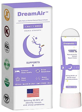 DreamAir Nasal Inhaler,Tragbar DreamAir Natural Herbal Nasal Inhaler Spray, atürlich beruhigend und entspannend zur Gewichtsreduktion und Körperformung, sorgt für einen guten Schlaf