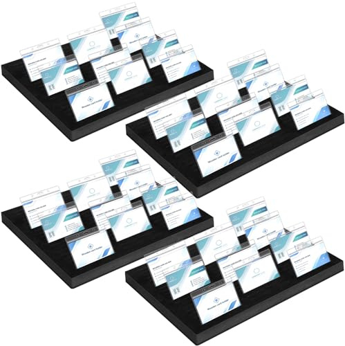Lincia 4 Pcs Name Badge Holder ID Badge Tray Organizer Name Badge Organizer Badge Foam Holds 60 Badges ID Tag Name Badge Organizer Name Tag Holders for Office, 16 3/4 x 12 x 1 1/4 Inch