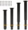 MUXHEL 4PCS Adjustable Furniture Legs 25-42cm Black Adjustable Legs for Furniture Metal Furniture Legs Sofa Legs for Furniture Sofa Cabinet Chair Couch Cupboard with Screws