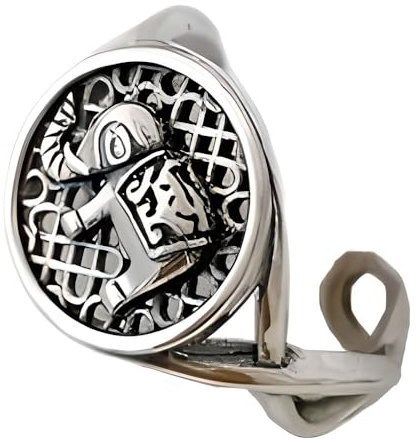 NicoWerk Damen Silberring Elefant aus 925 Sterling Silber Breit Vintage Rustikal Verspielt Ethno mit Struktur Glänzend Geschwärzt Kreis SRI1041