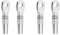Lckiioy 4 Stück Marine-Grade 316 Edelstahl Swageless Eye Terminal Wire Cable Rope DIY Fitting Rigging Hardware Balustrade Kit