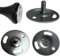 40mm Diameter Replacement Metal Screw Round Base Curtain Pole Fixing Wall Mounted Back Plate Bracket Pipe Rod Repair Connector Fix Plates Walls Mount (2 Plates Only)