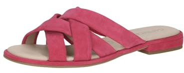 CAPRICE Damen Pantoletten aus Leder Sommer, Rosa (Pink Suede), 39 EU