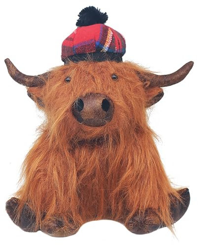 Highland Cow Doorstop Tartan Hat