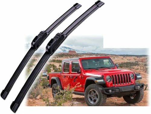 QILING Scheibenwischer für Jeep Wrangler JL Sport S Sahara Rubicon 2018-2021 Frontscheibenwischer Bürsten UJ Hook