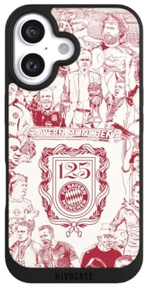 Handyhülle für Apple iPhone 16 FCB 125 Jahre FC Bayern München Offizielles