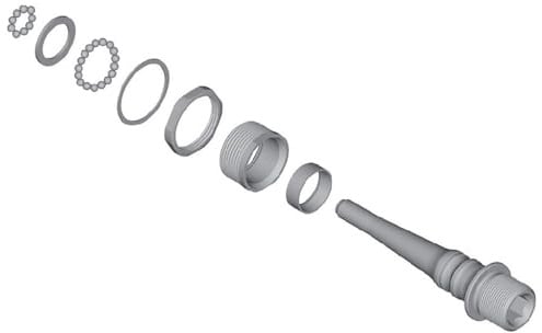 SHIMANO Links PD-R9100E1 Pedalachse, Silver, 4 mm