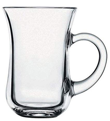 Keyif Lot de 6 verres à thé turc avec poignées